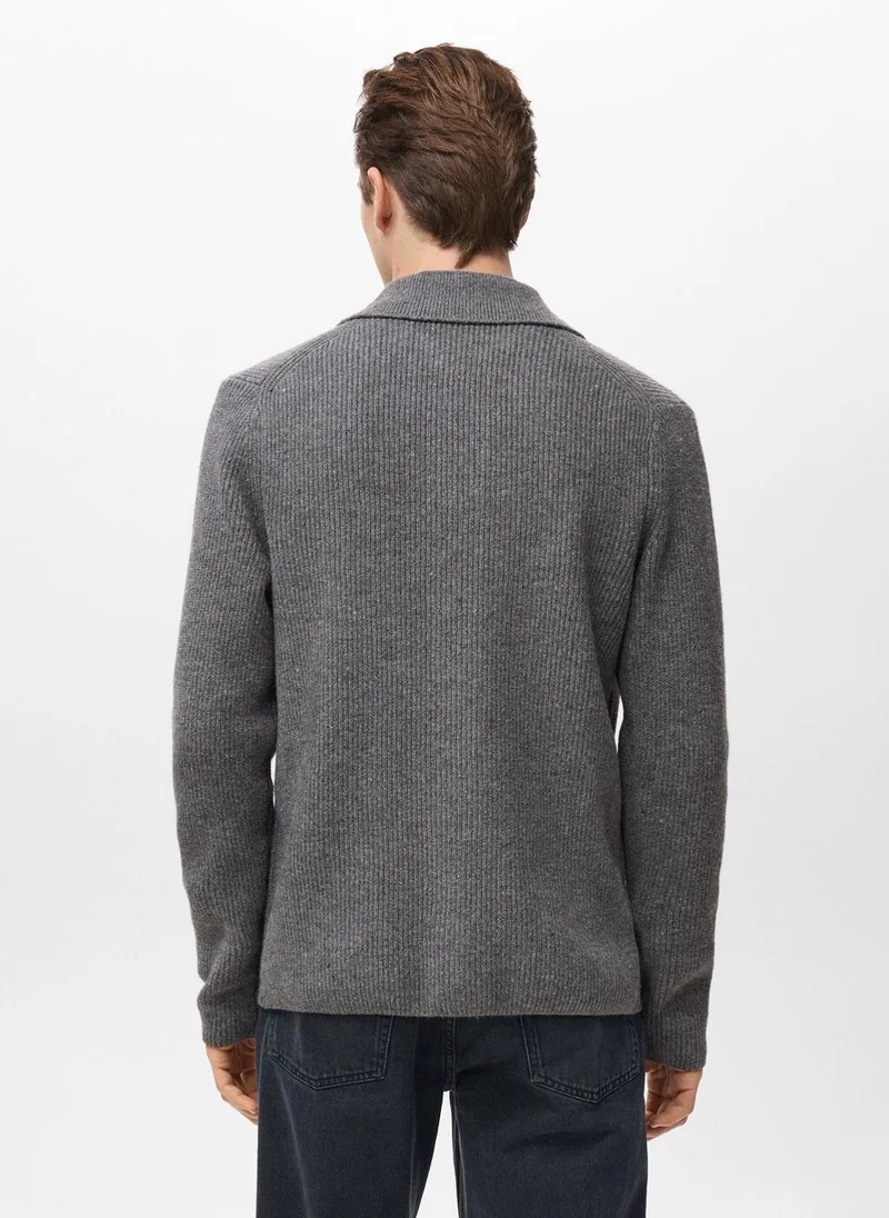 مانجو مان Ribbed knit cardigan
